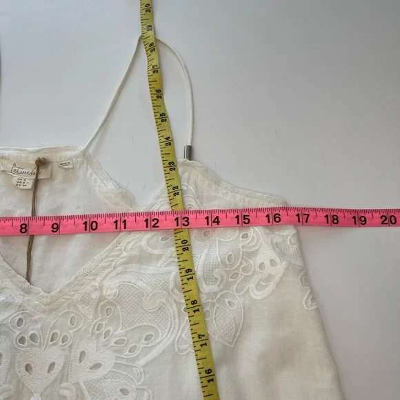 Anthropologie Letmebe Embroidered Eyelet Lace Peplum White Tunic NWT Size 4 - Picture 14 of 16